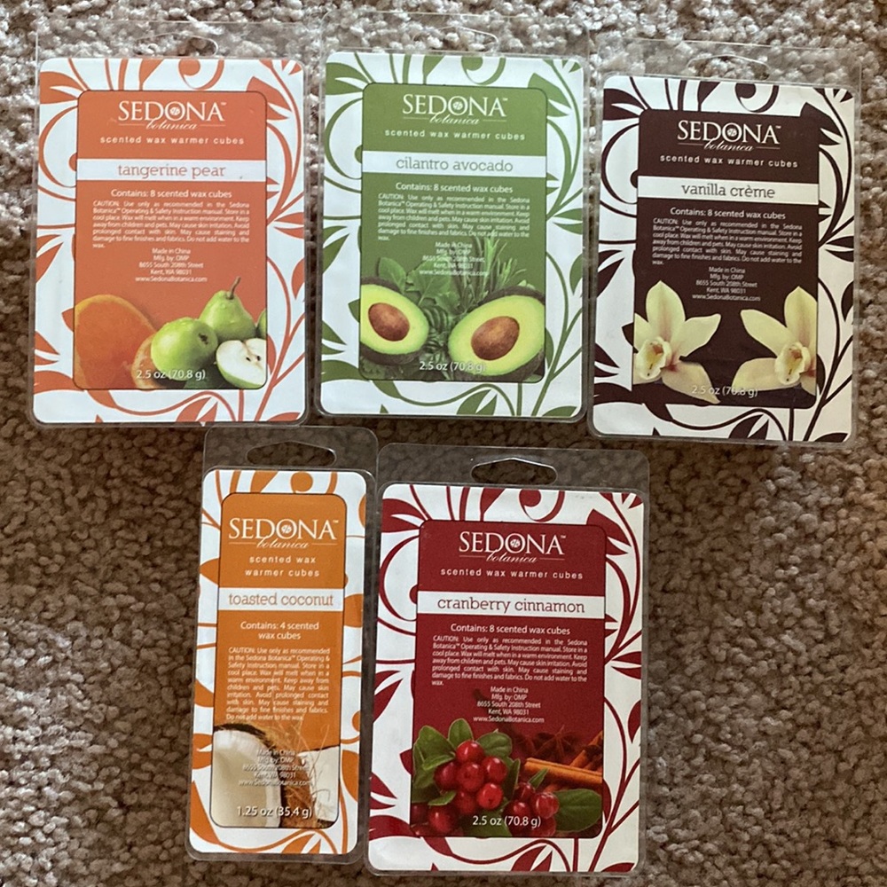 Sedona Botanical Scented Wax Warmer Cubes - Set of 5 Scented Wax Melts